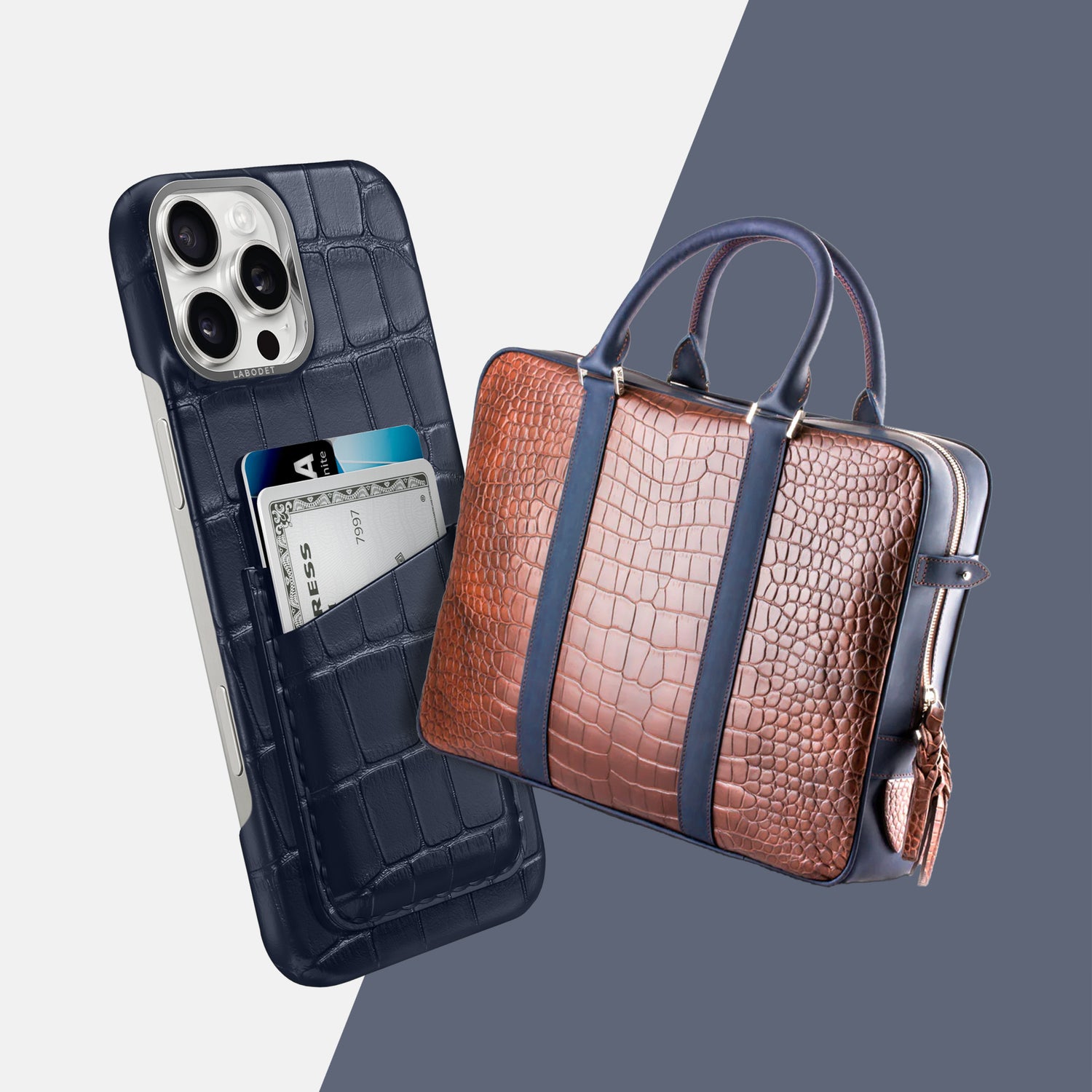 Messenger Bag In Alligator -4 | Honey