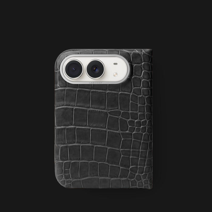 Classic Case Edition Black For iPhone Duo In Alligator -1 | Edition Black-Steel