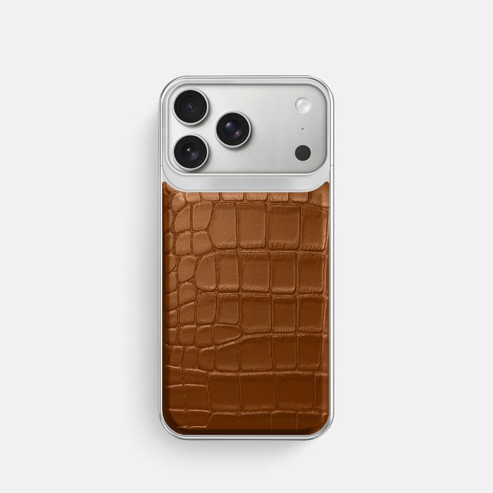 Metal Case For iPhone 18 Pro In Alligator -1 | Honey-Steel