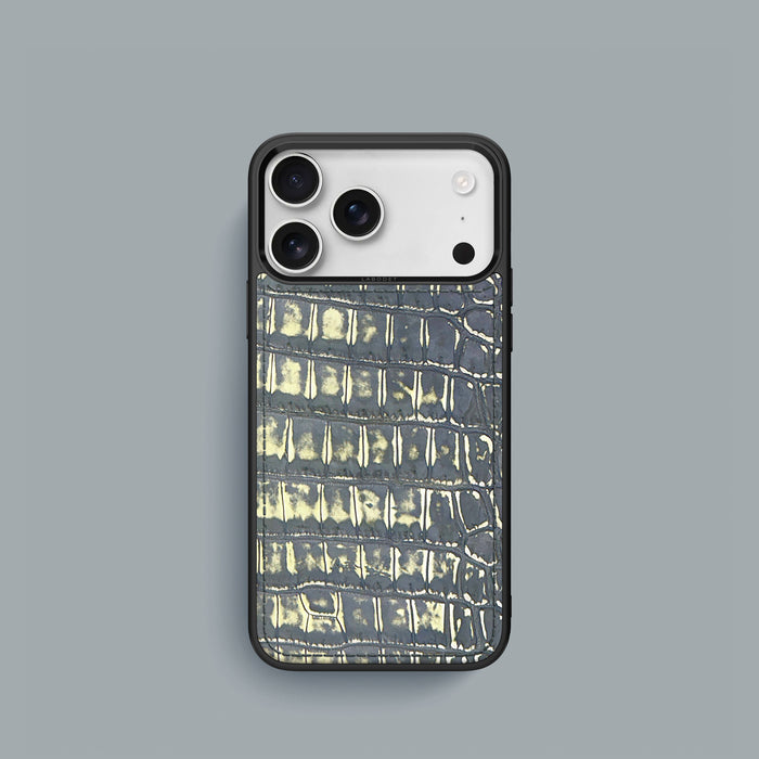 iPhone 18 Pro Sport Case 1/1 Slate-Ivory Alligator -1 | Slate-Ivory