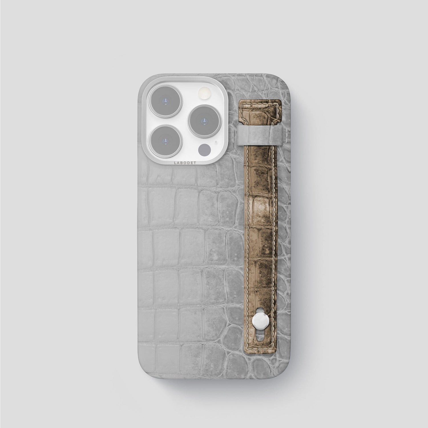 Natural iPhone 15 Pro Additional Strap Himalayan Crocodile -1 | Natural