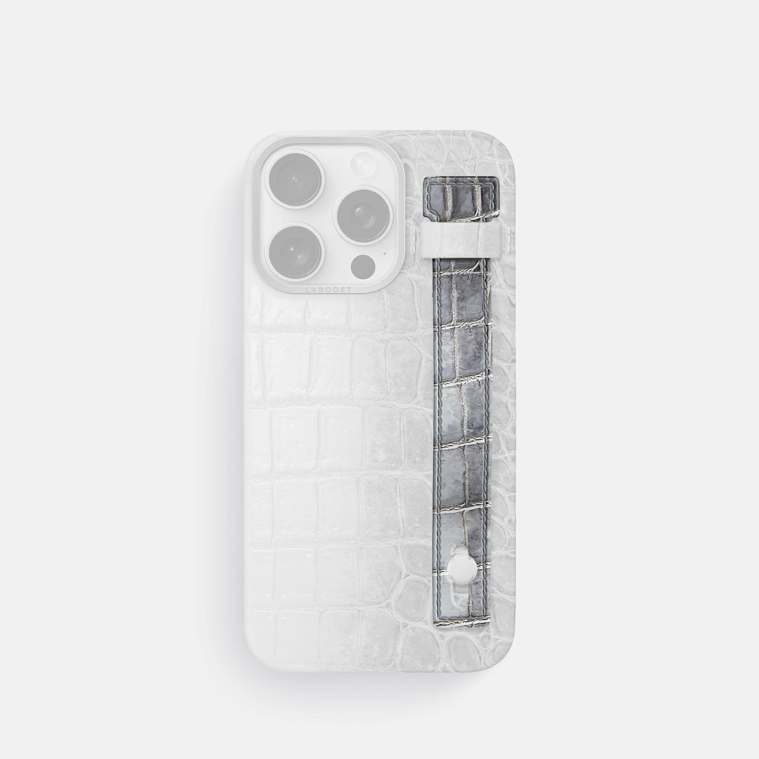 Silver iPhone 16 Pro Max Additional Strap Himalayan Crocodile -1 | Silver