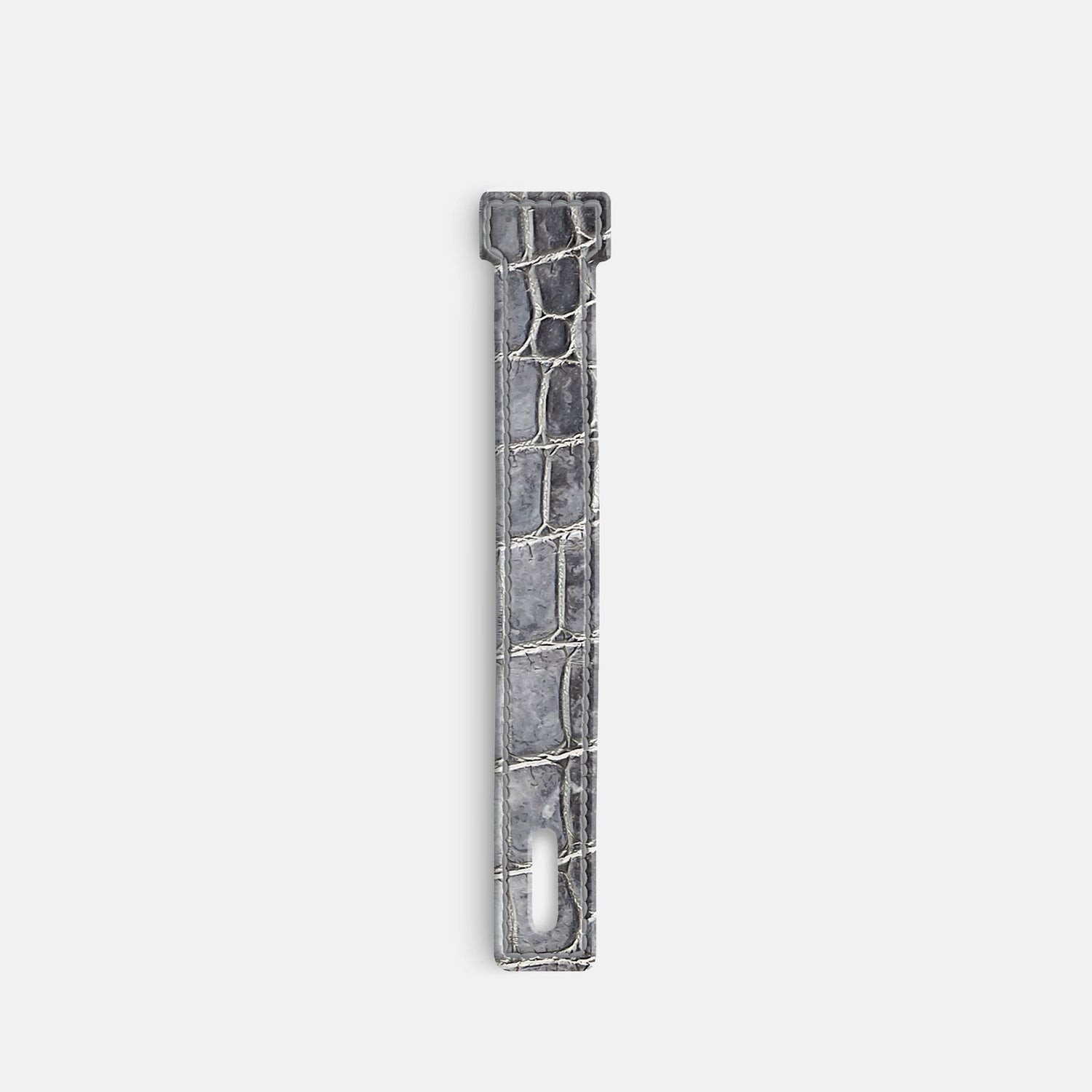 Silver iPhone 16 Pro Max Additional Strap Himalayan Crocodile -2 | Silver