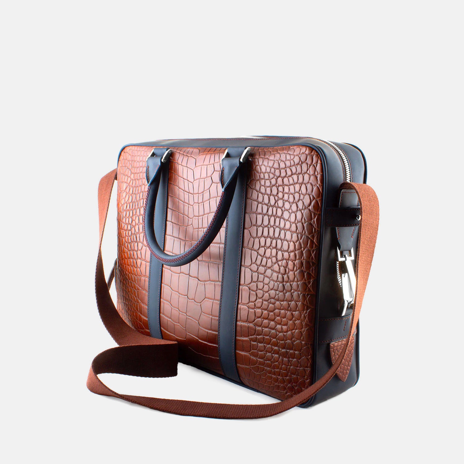 Messenger Bag In Alligator -2 | Honey