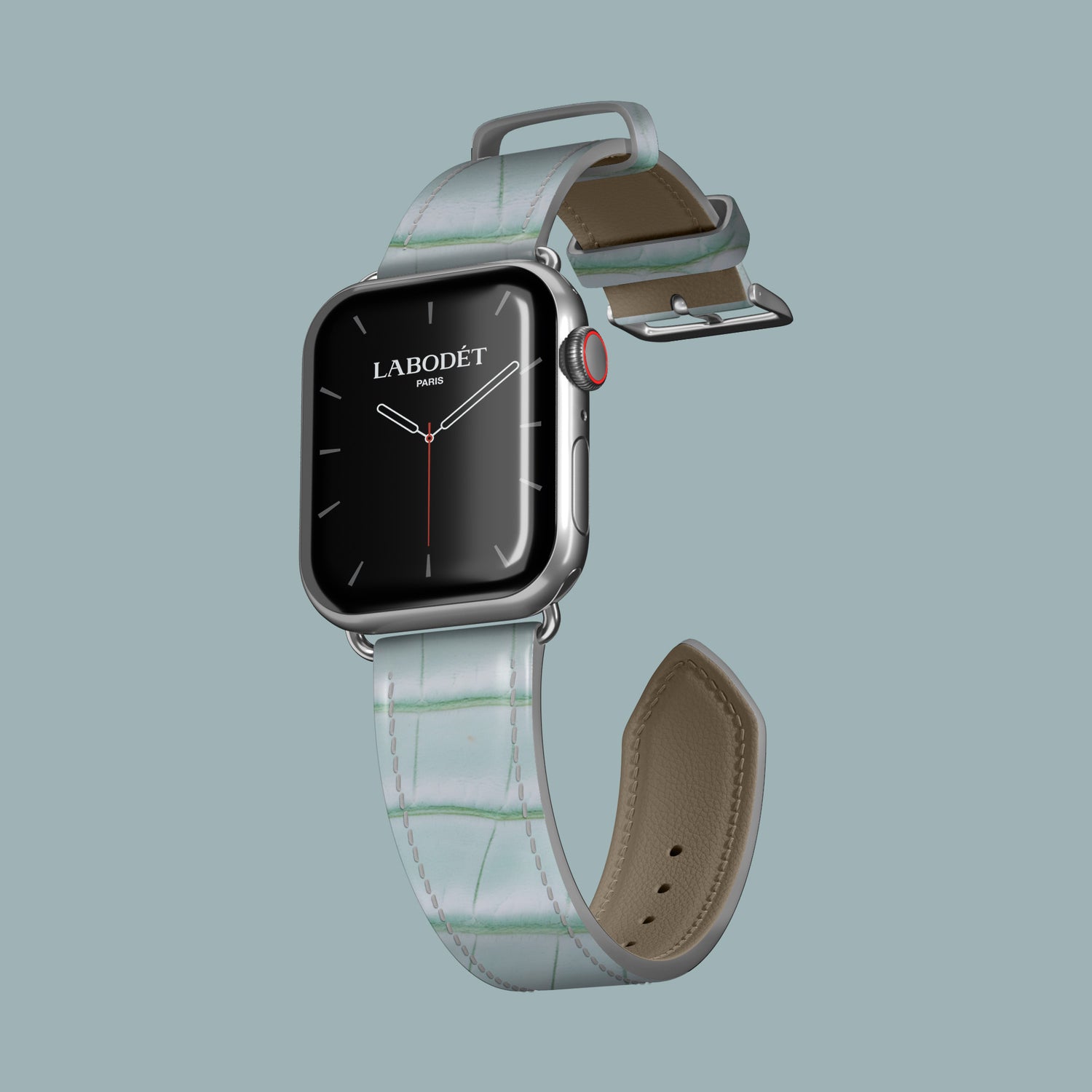 Mint-Gum Apple Watch Strap Classic 49 1/1 Alligator with Steel Metal -1 | Mint-Gum-Steel