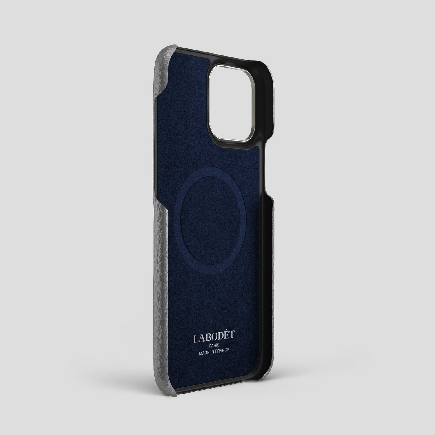 Souris iPhone 15 Pro Max Classic Case Calf with Steel Metal -4 | Souris-Steel