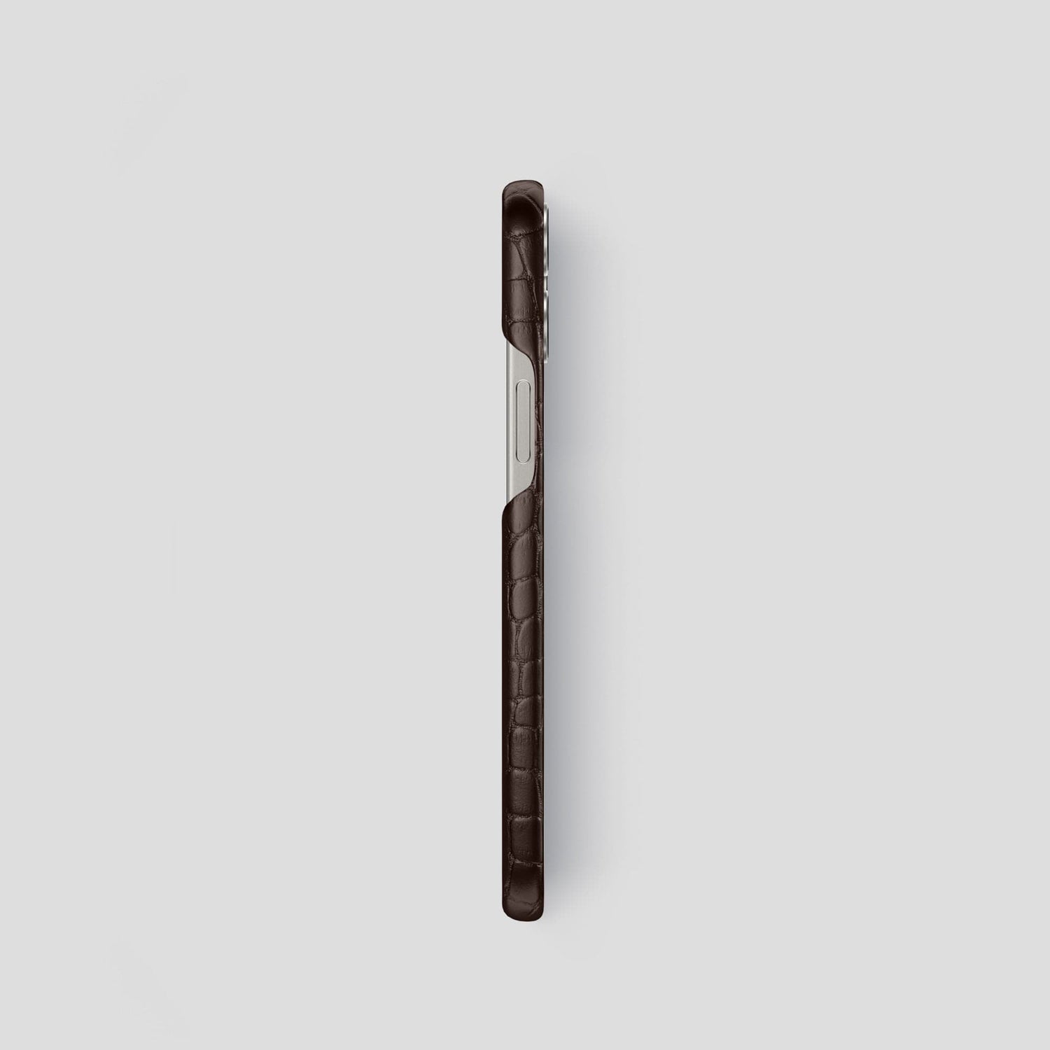 Dark Brown iPhone 15 Pro Slim Case Alligator -3 | Dark-Brown