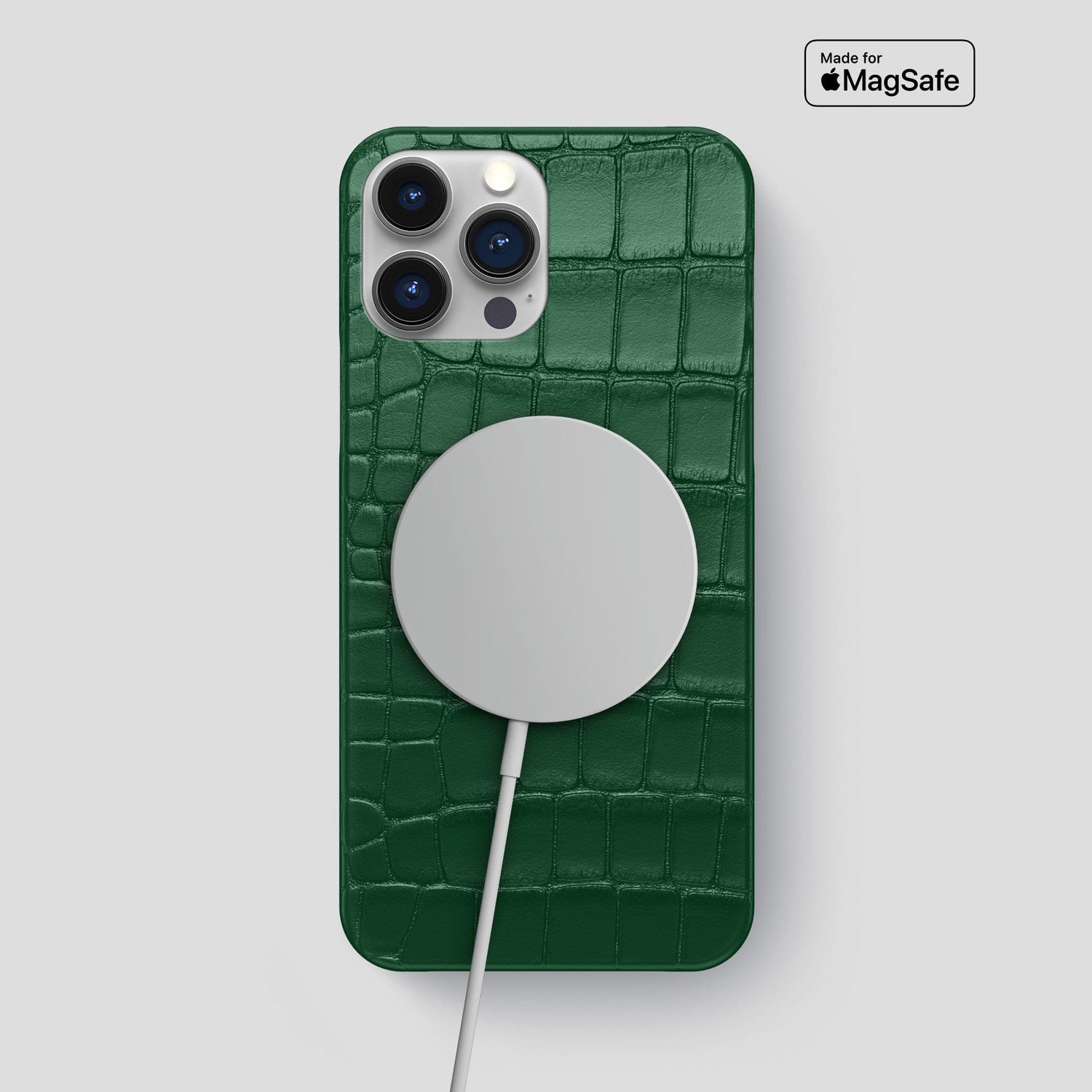 Forest-Green iPhone 15 Pro Max Slim Case Alligator -5 | Forest-Green