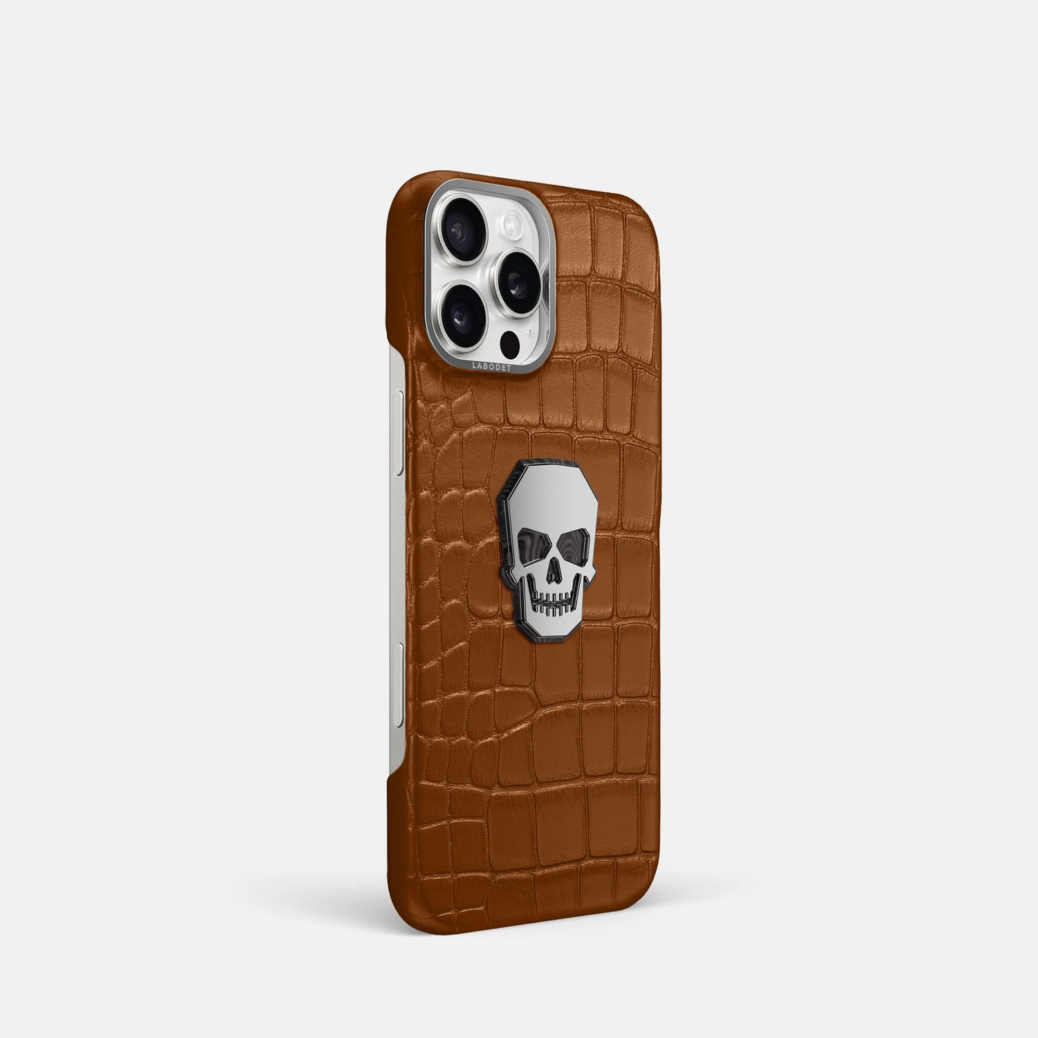 Honey iPhone 16 Pro Classic Case Alligator with Steel Metal -2 | Honey-Steel