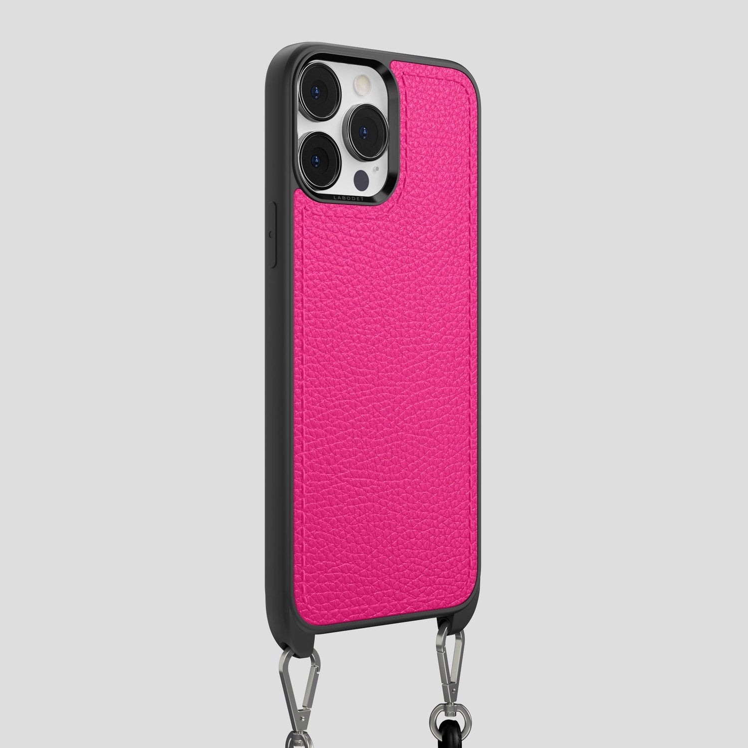 Magenta iPhone 15 Pro Max Crossbody Sport Case Calf -2 | Magenta
