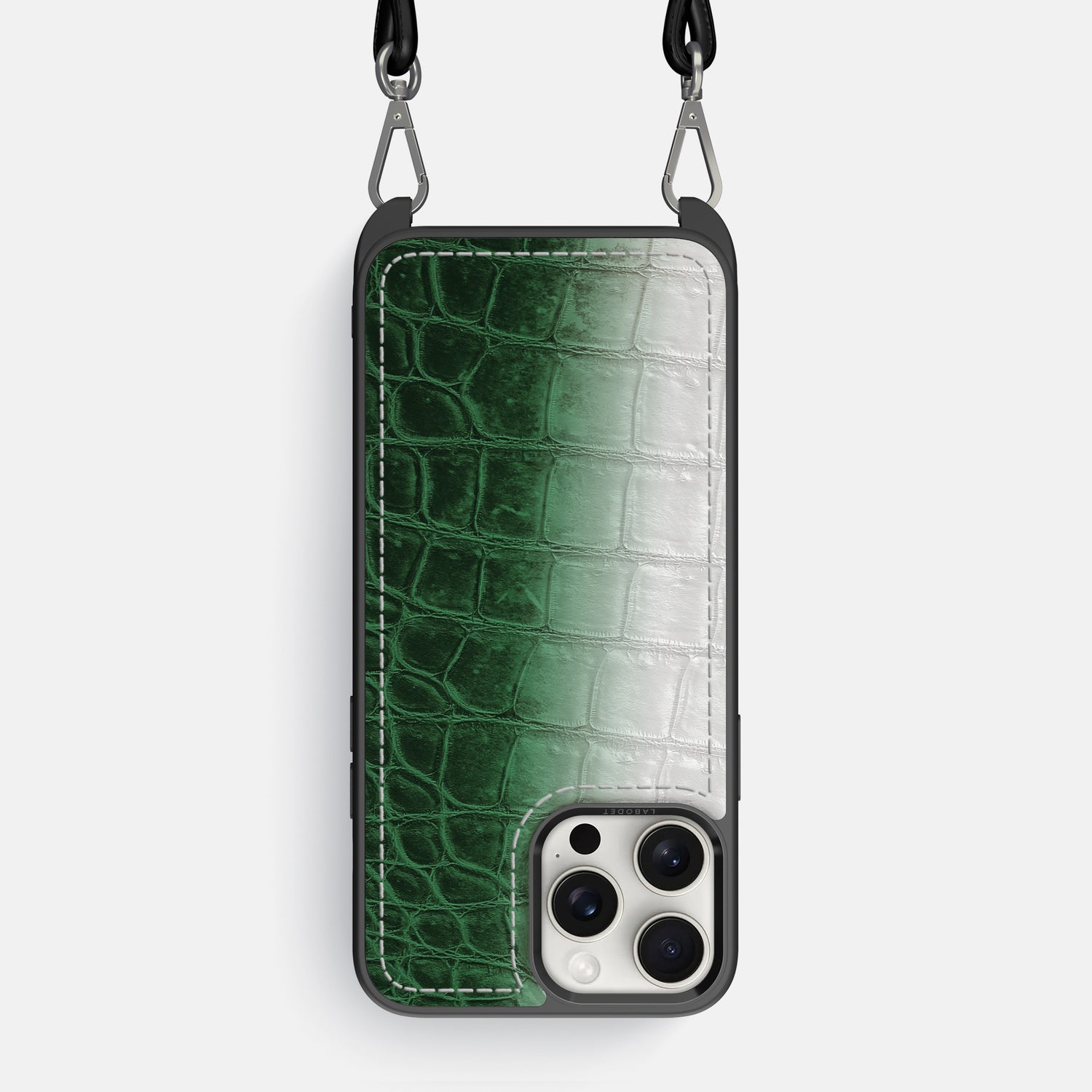 Green iPhone 16 Pro Max Crossbody Sport Case Himalayan Crocodile -1 | Green
