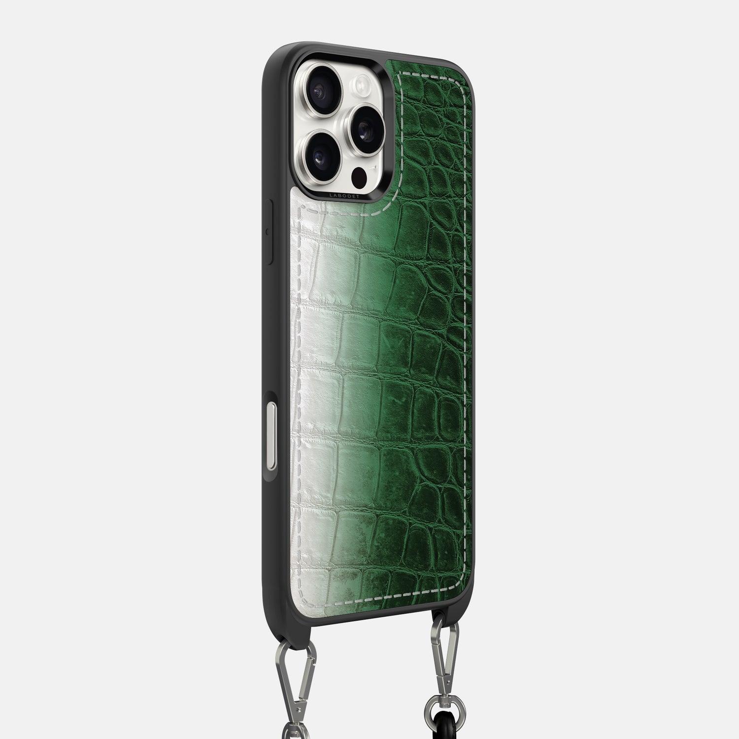 Green iPhone 16 Pro Max Crossbody Sport Case Himalayan Crocodile -2 | Green