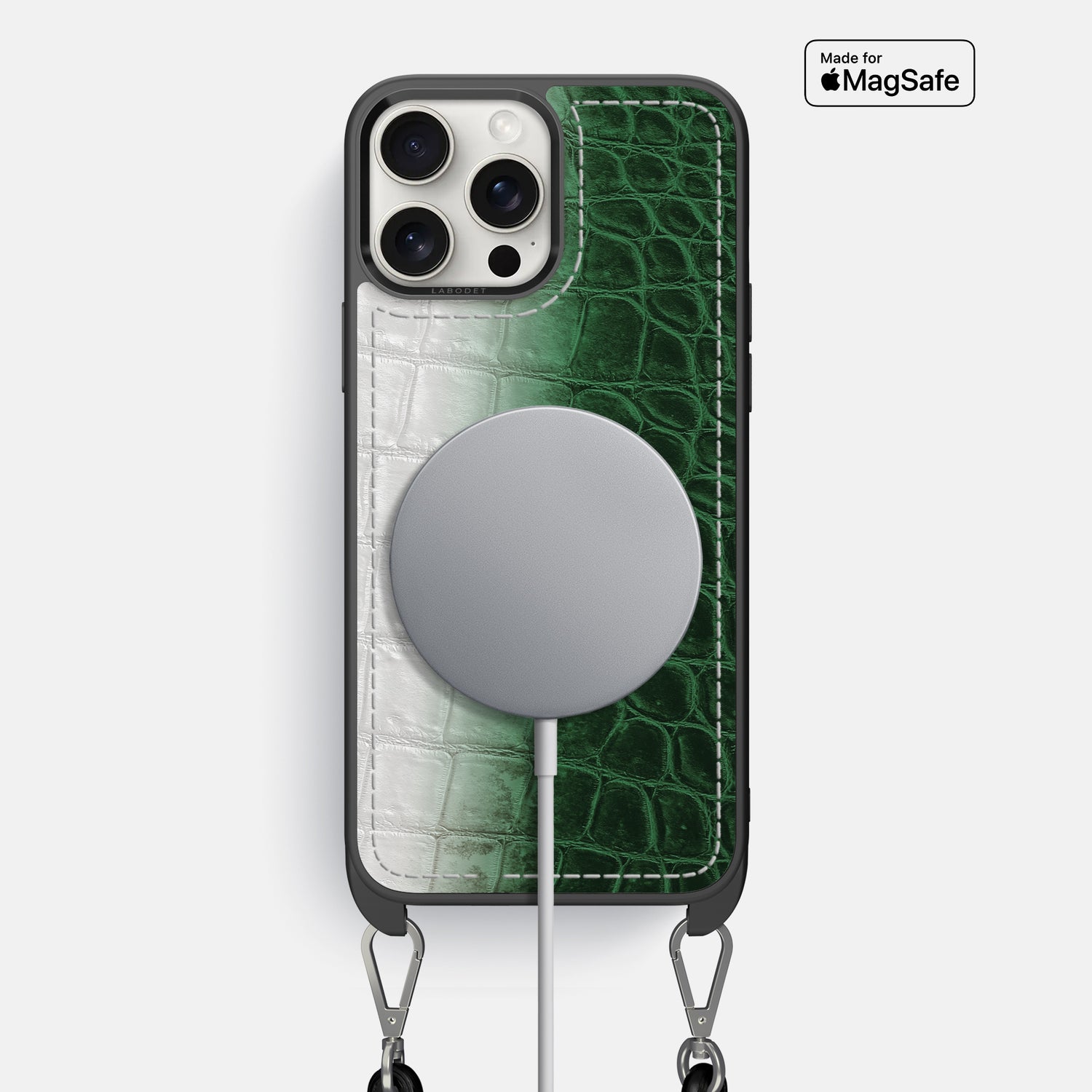 Green iPhone 16 Pro Max Crossbody Sport Case Himalayan Crocodile -5 | Green