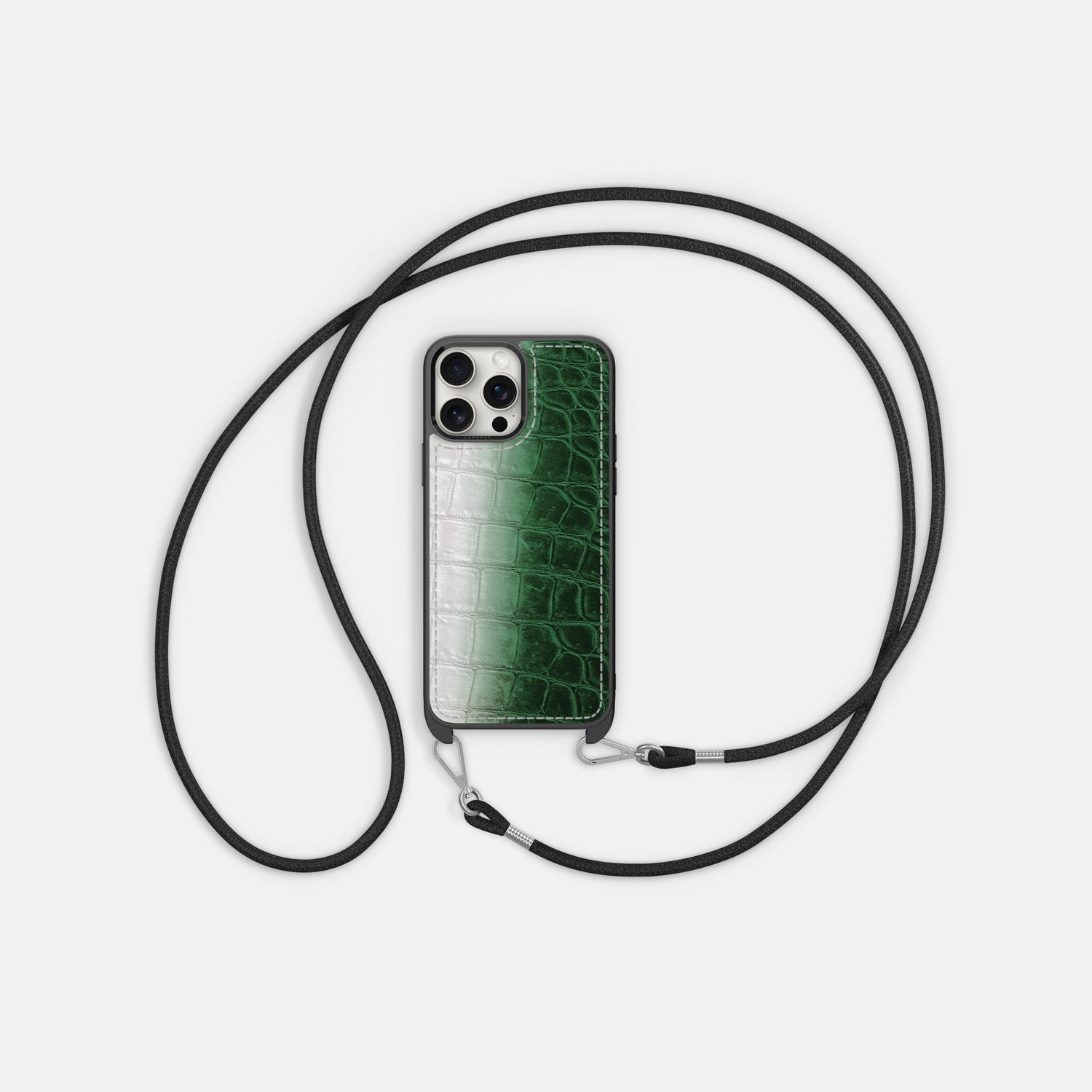 Green iPhone 16 Pro Max Crossbody Sport Case Himalayan Crocodile -6 | Green