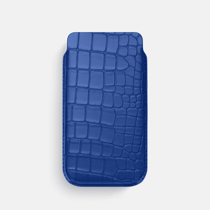 Pouch Case For iPhone 17 Pro In Alligator -1 | Royal-Blue