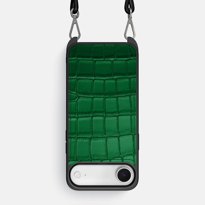 Crossbody Sport Case For iPhone 17 Air In Alligator -1 | Forest-Green
