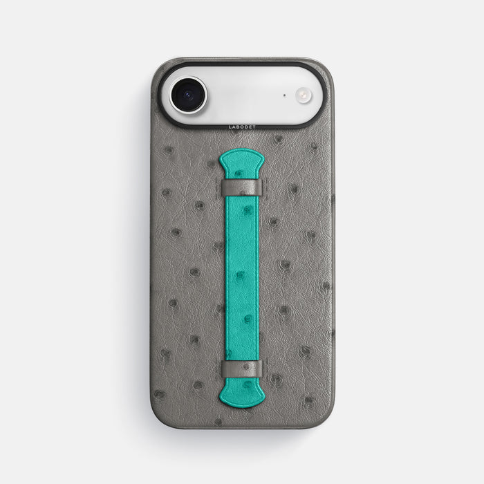 Center Handle Coloré For iPhone 17 Air In Ostrich -1 | Grey-Black