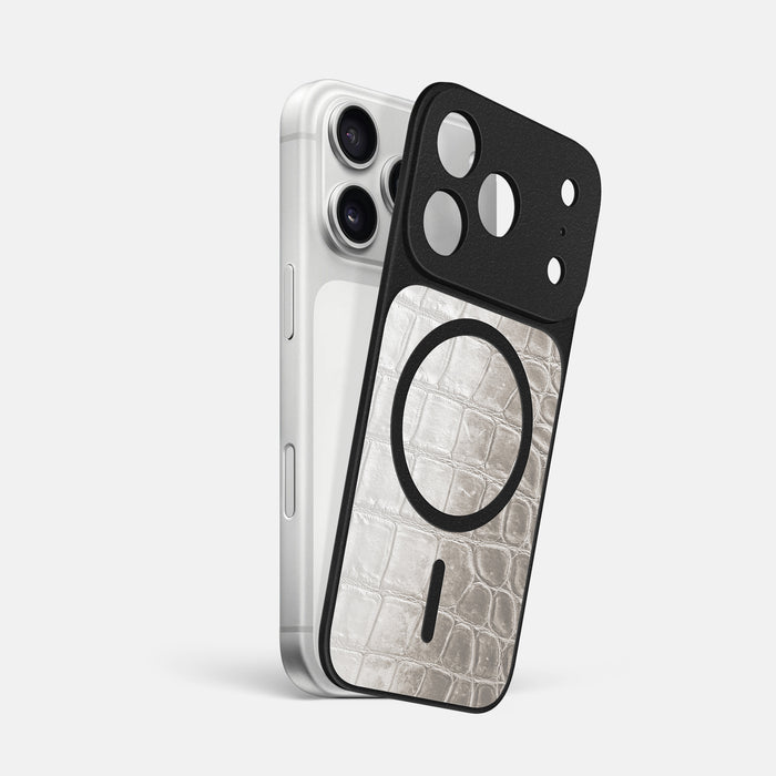 MagSafe Mask For iPhone 17 Pro Max In Himalayan Crocodile -1 | Grey
