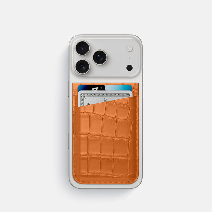 MagSafe Wallet For iPhone 17 Pro In Alligator -1 | Orange