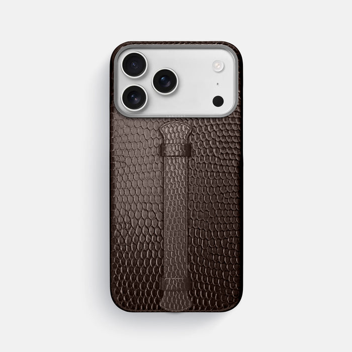 Center Handle For iPhone 17 Pro Max In Lizard -1 | Brown-Steel
