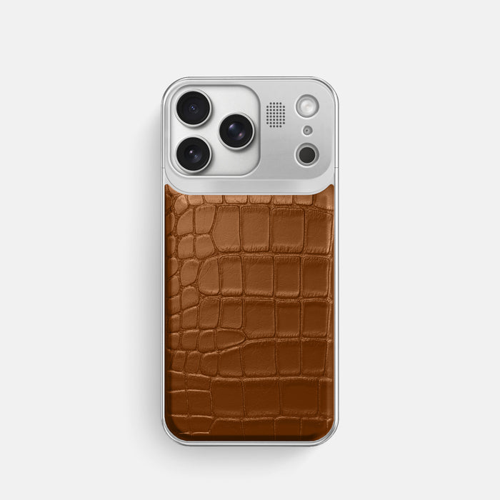 Metal Case For iPhone 17 Pro In Alligator -1 | Honey-Steel