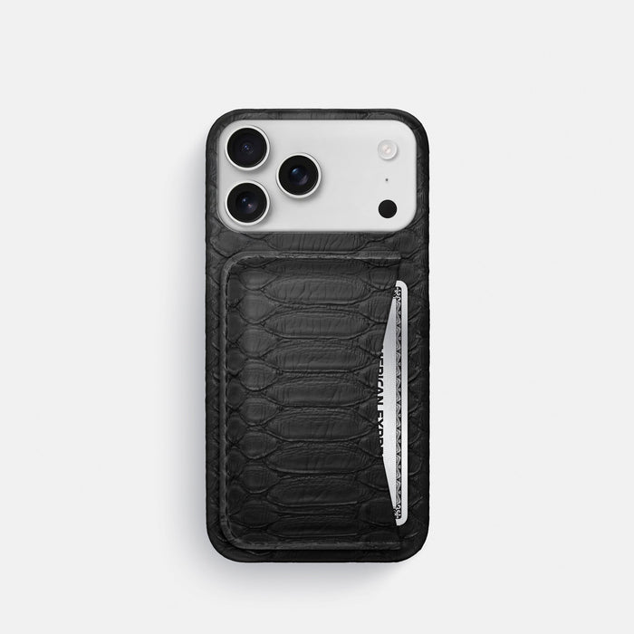 Slim Card Case For iPhone 18 Pro In Python -1 | Black