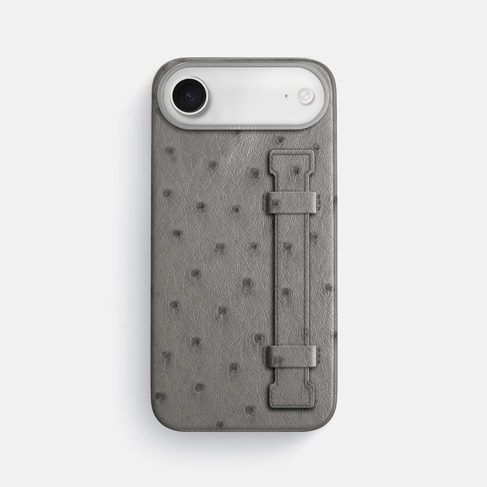 Handle Case For iPhone 17 Air In Ostrich -1 | Grey-Steel