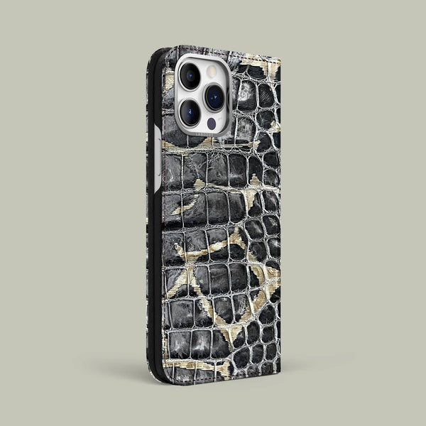 Folio Case 1/1 Storm Grey For iPhone 15 Pro Max In Alligator