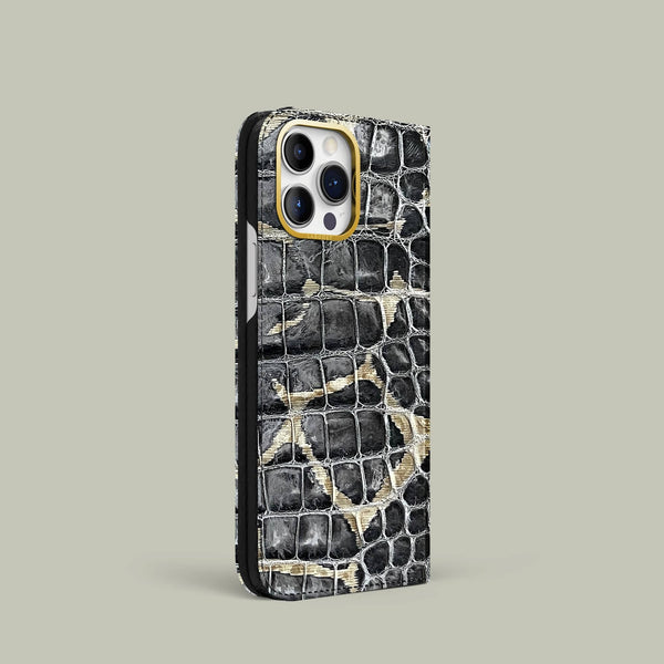 Folio Case 1/1 Storm Grey For iPhone 15 Pro In Alligator