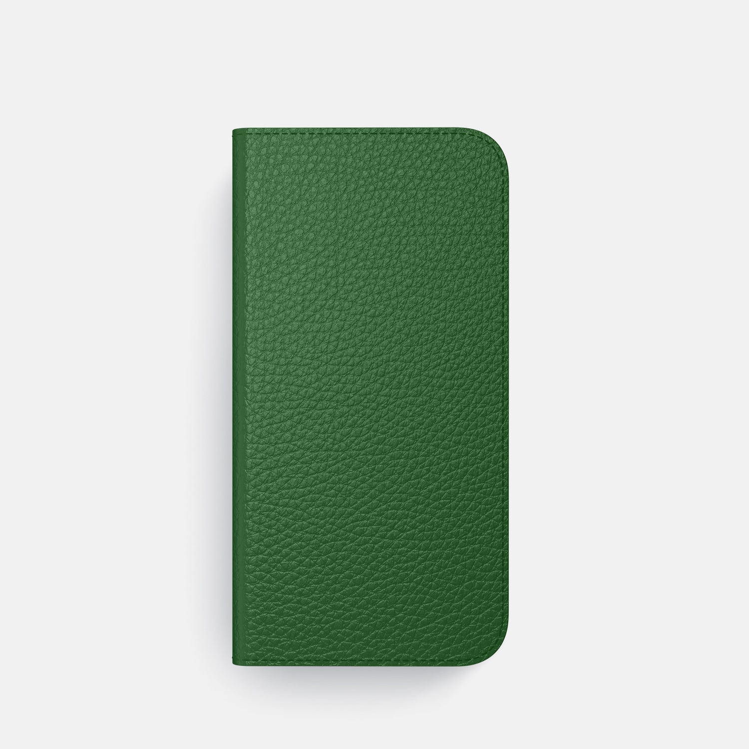 Dark Green iPhone 16 Pro Folio Case Calf with Steel Metal -4 | Dark-Green-Steel
