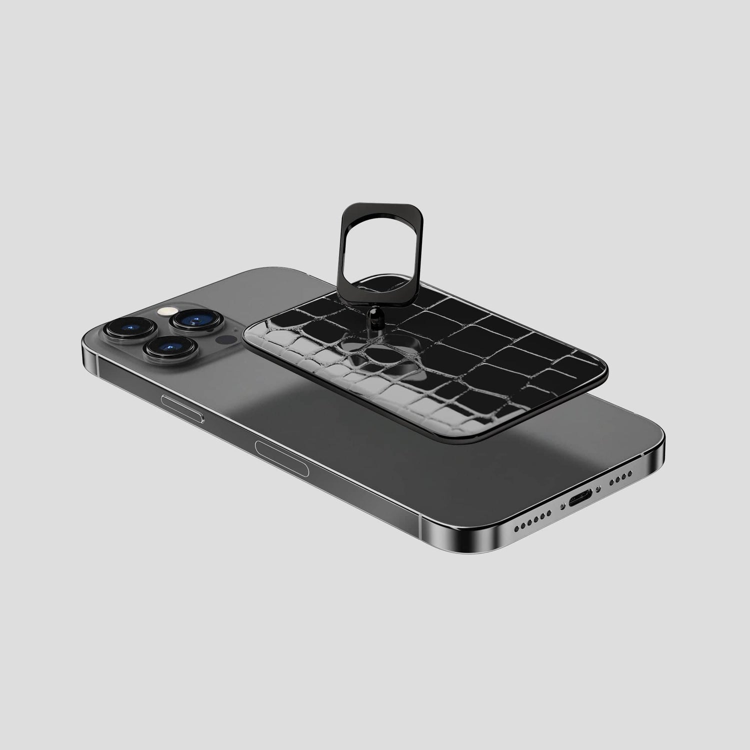 Black MagSafe Ring iPhone 14 Pro Max with Black Metal -4 | Black-Black