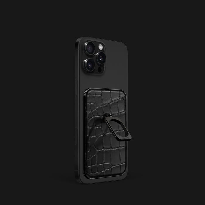 iPhone 16 Pro MagSafe Ring Edition-Black Alligator with Black Metal -2 | Edition-Black-Black