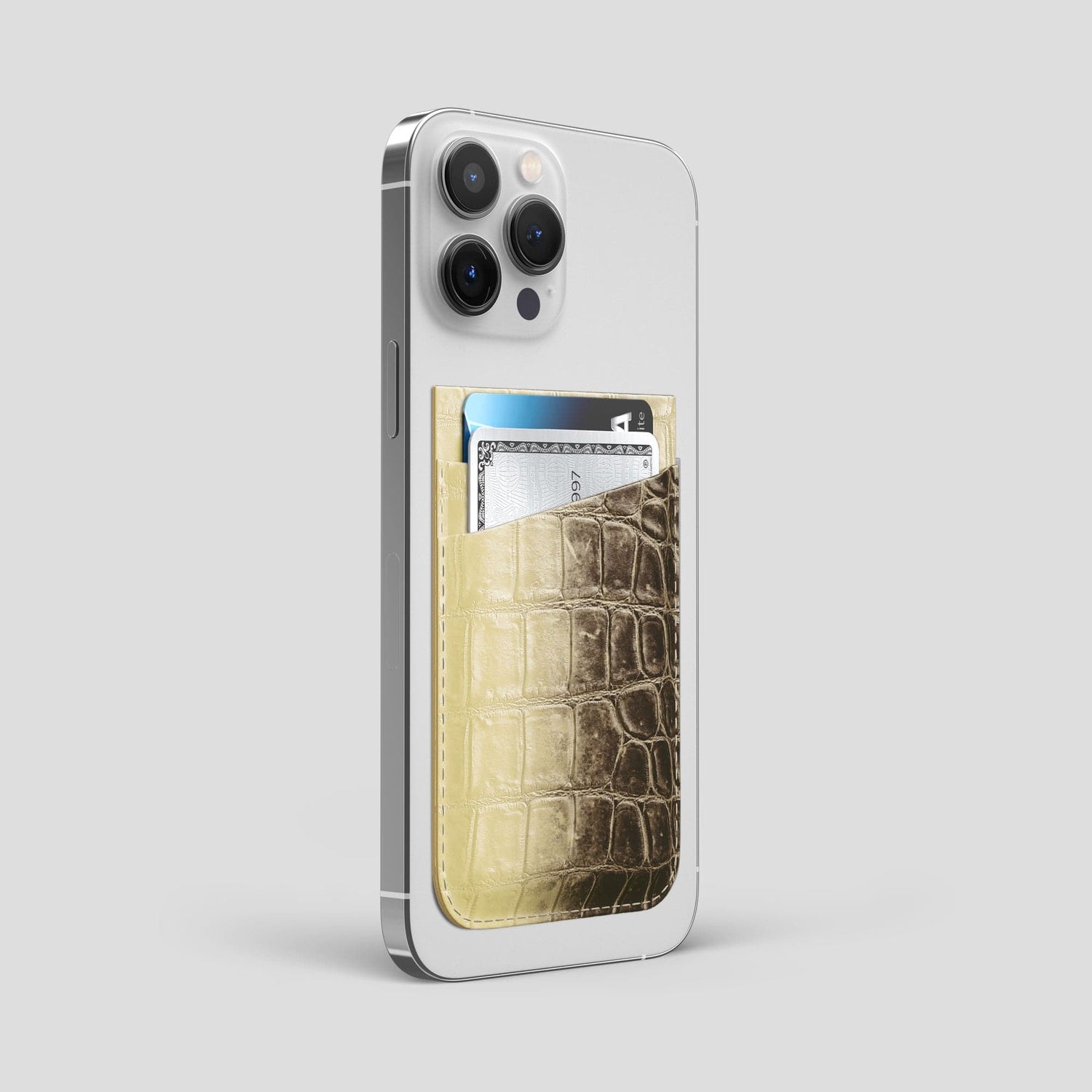 Natural iPhone 14 Pro Max Himalaya Magsafe Wallet Himalayan Crocodile -2 | Natural