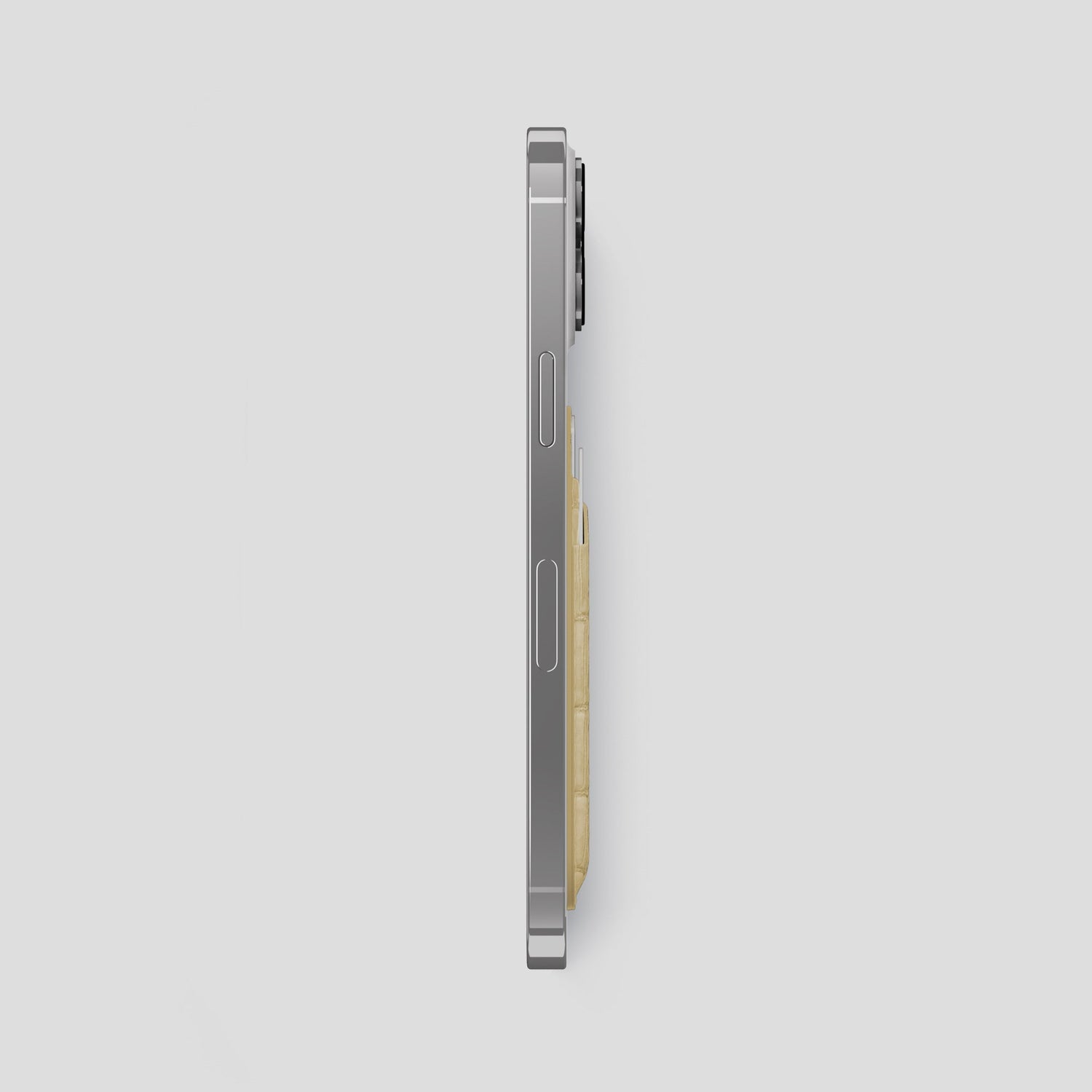 Natural iPhone 14 Pro Max Himalaya Magsafe Wallet Himalayan Crocodile -3 | Natural