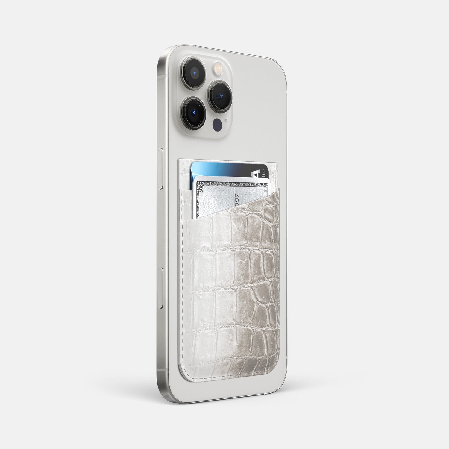 Grey iPhone 16 Pro Max Wallet Himalayan Crocodile -2 | Grey