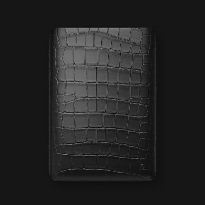 Edition-Black Sleeve For MacBook Alligator with Black Metal -1 | Edition-Black-Black