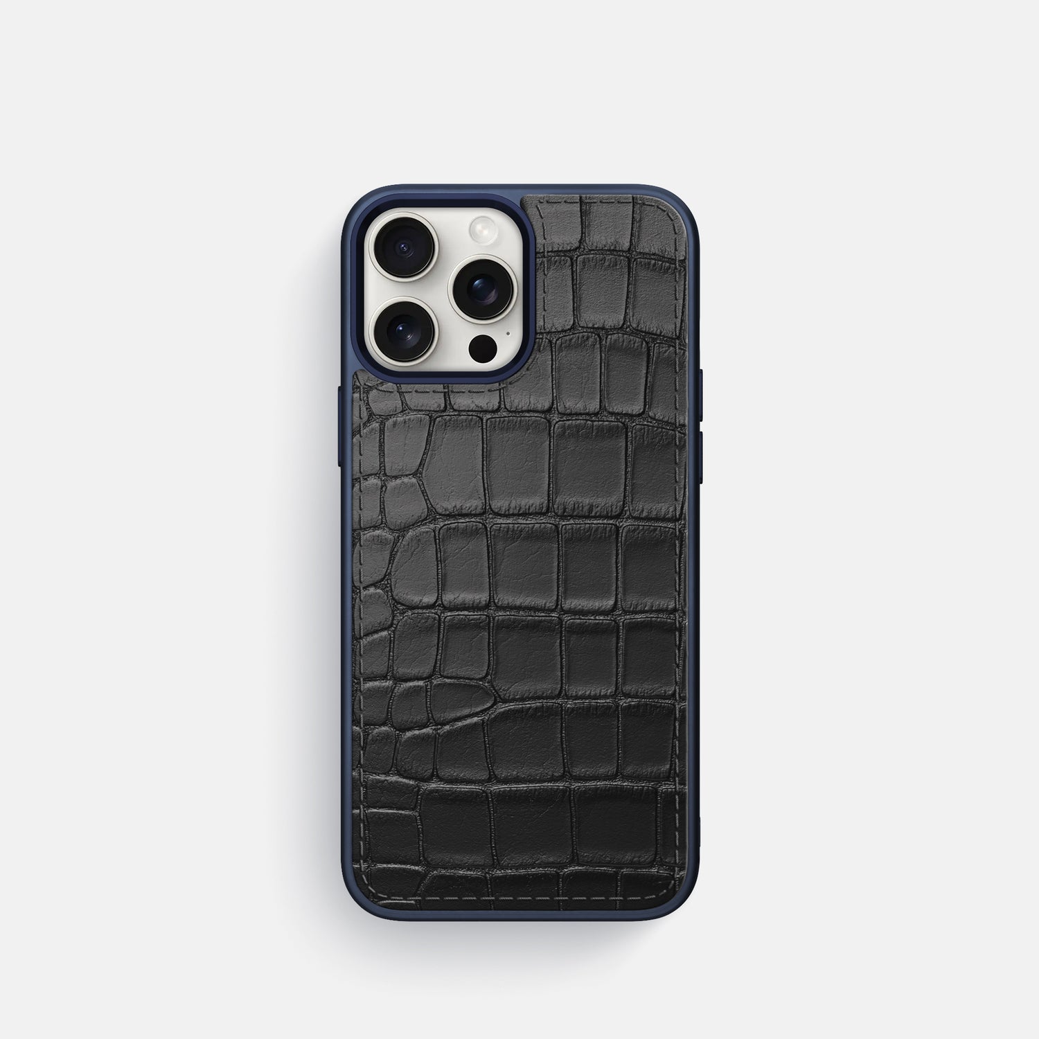 Black iPhone 16 Pro Toned Sport Case In Alligator with Blue -1 | Black-Blue