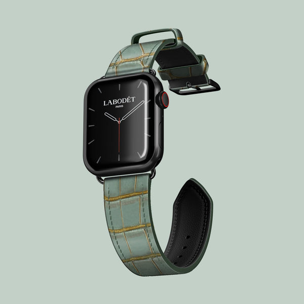 Classic Strap Bayou Green For Apple Watch 41mm In Alligator