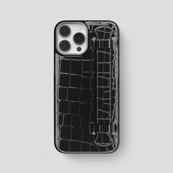 Handle Case For iPhone 13 Pro Max In Shiny Alligator