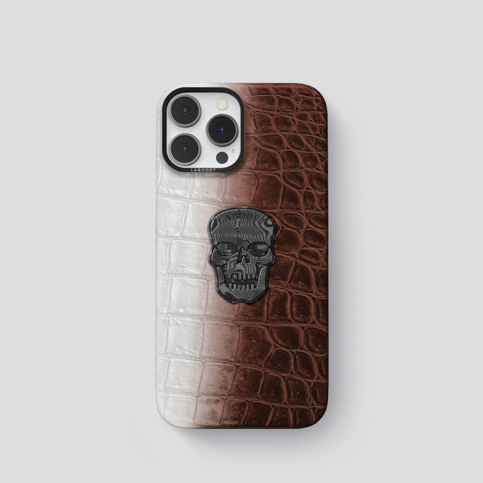 Dark Brown iPhone 13 Pro Himalaya Classic Case with Black Metal -1 | Dark-Brown-Black