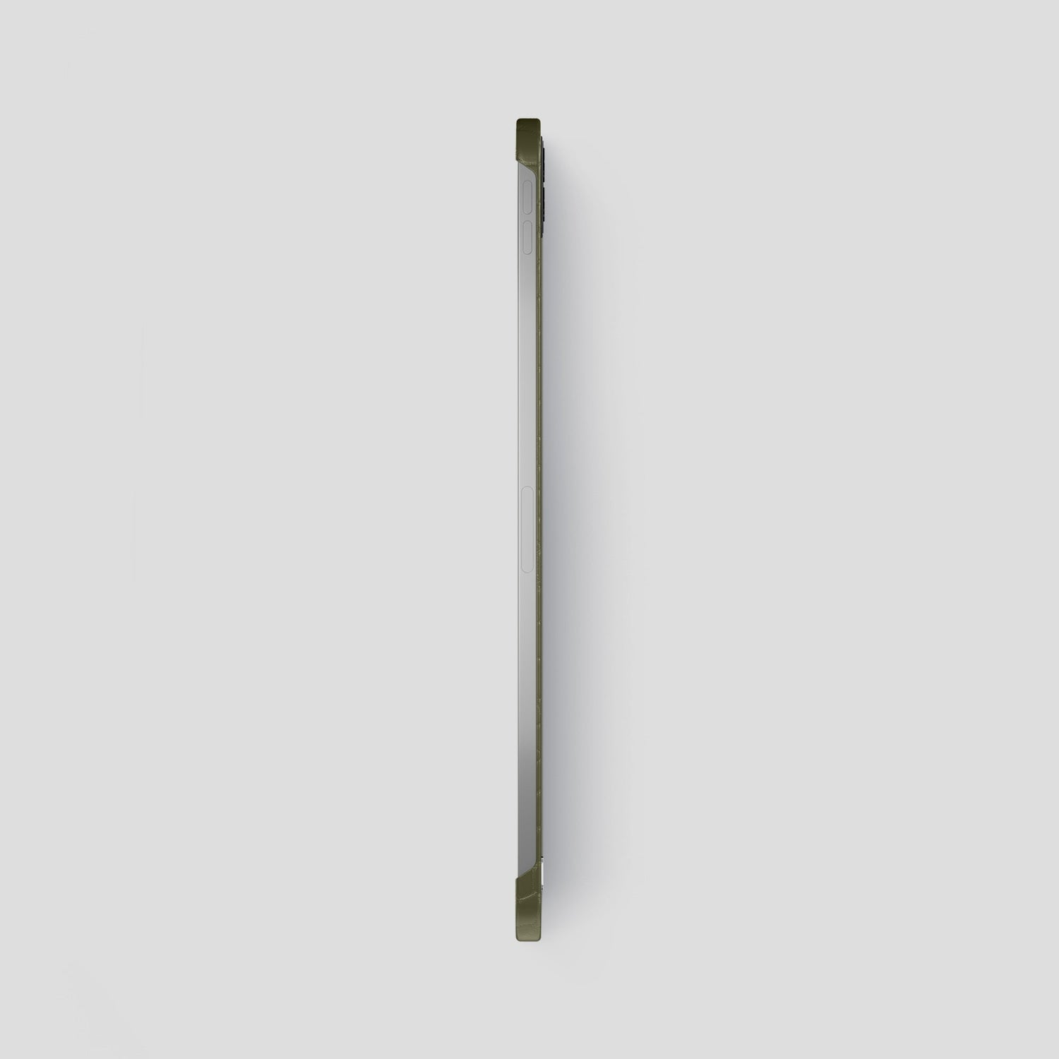 Kaki-Green iPad Pro 12.9-inch Case Alligator with Steel Metal -3 | Kaki-Green-Steel