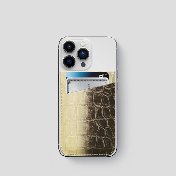 Natural iPhone 14 Pro Himalaya Magsafe Wallet Himalayan Crocodile -1 | Natural