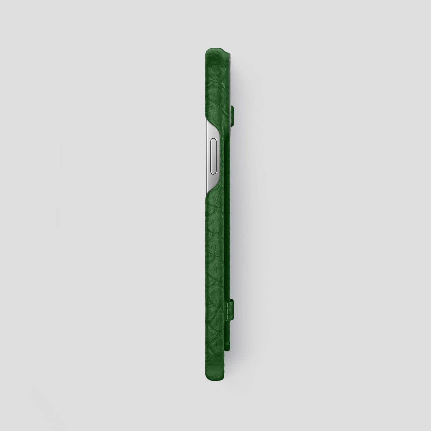 Green iPhone 14 Pro Max Strap Case Python with Steel Metal -3 | Green-Steel