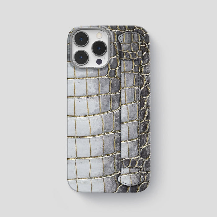 Gold iPhone 14 Pro Max Himalaya Strap Case with Steel Metal -1 | Gold-Steel