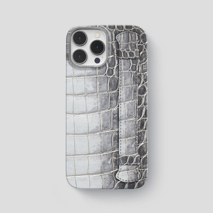 Silver iPhone 14 Pro Max Himalaya Strap Case with Steel Metal -1 | Silver-Steel