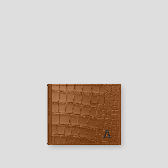 Honey Wallet Case Alligator with Black Metal -1 | Honey-Black