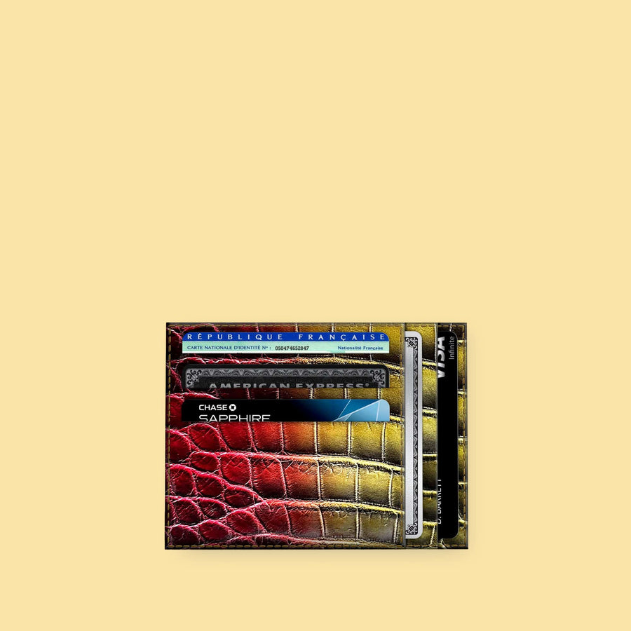 10 Cards Wallet Sunset In Alligator