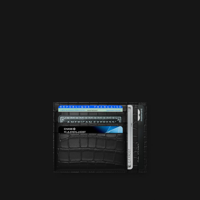Edition-Black 10 Cards Wallet In Alligator -1 | Edition-Black