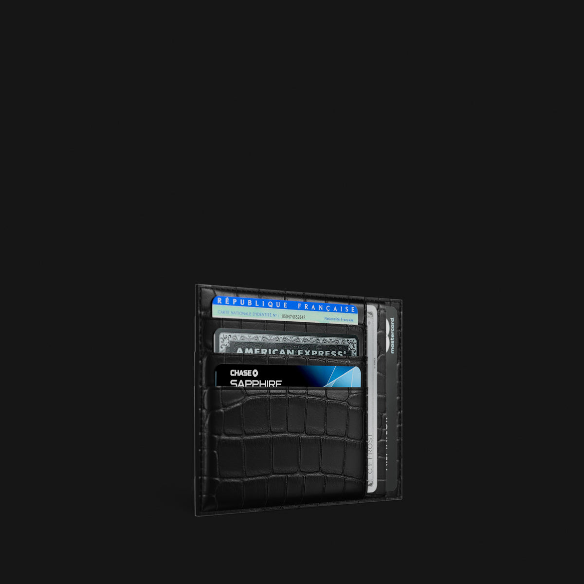 Edition-Black 10 Cards Wallet In Alligator -2 | Edition-Black