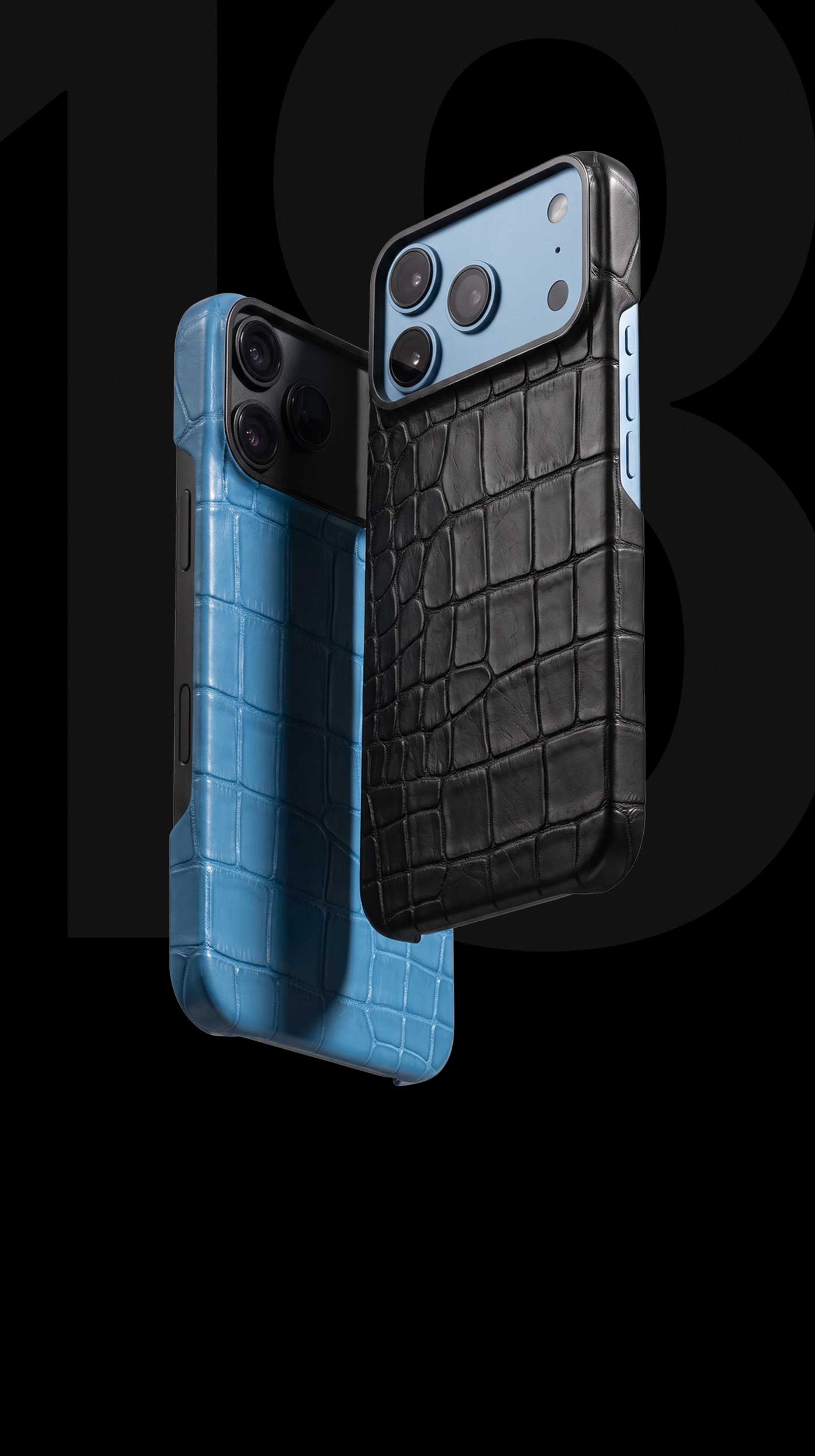 Envelope Case Edition Black For iPhone 16 Pro Max In Alligator